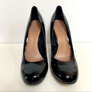 Vince Camuto Black Patent Leather Heels Round Toe